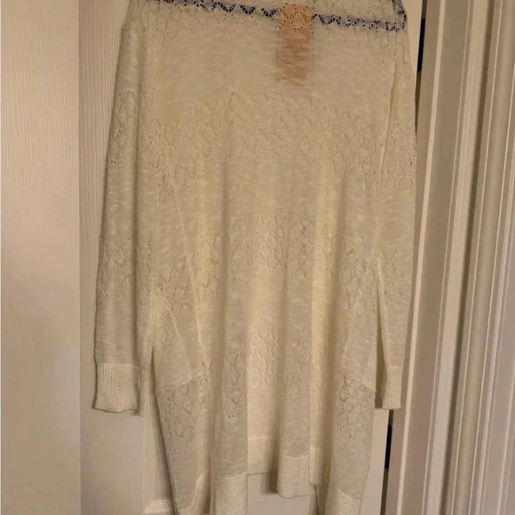 Grecerelle White Knit Cardigan Size L - Picture 6 of 8